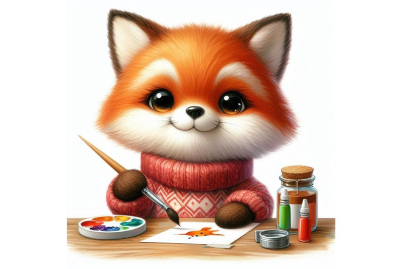 bundle-of-cute-watercolor-cartoon-fox