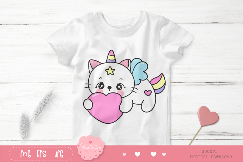 cute-cat-cartoon-kawaii-clipart-fairytale-kitten-baby-animals