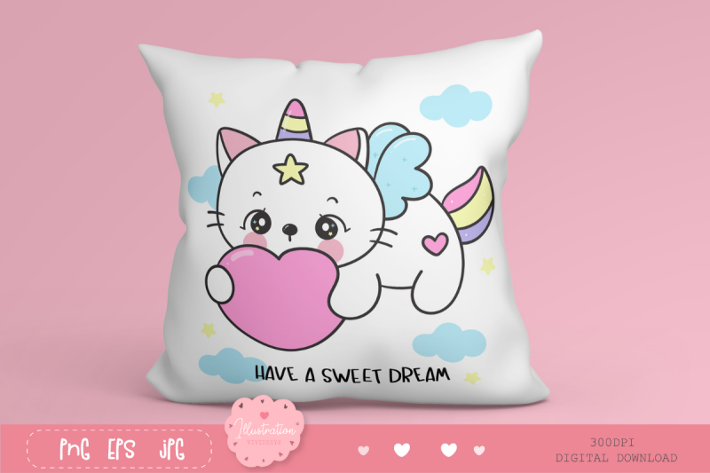 cute-cat-cartoon-kawaii-clipart-fairytale-kitten-baby-animals