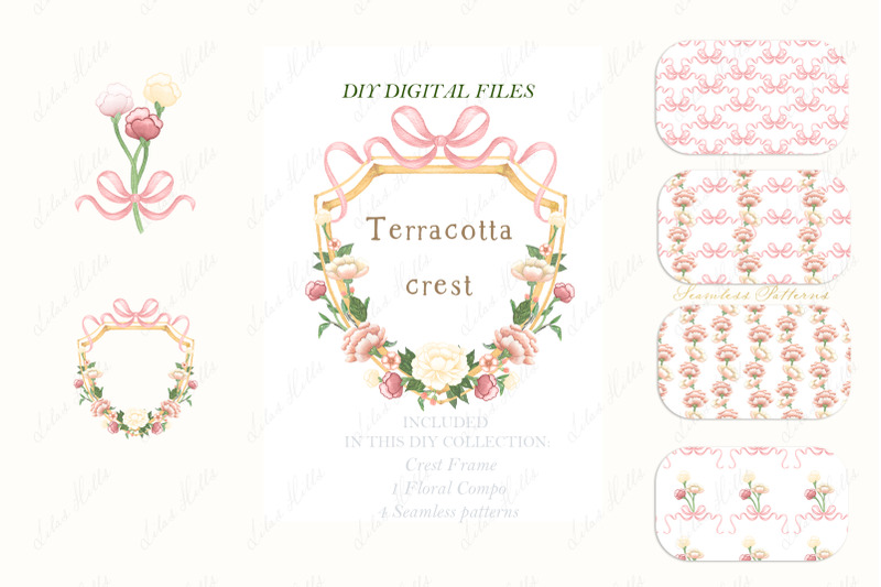 terracotta-chinoiserie-watercolor-crest-diy