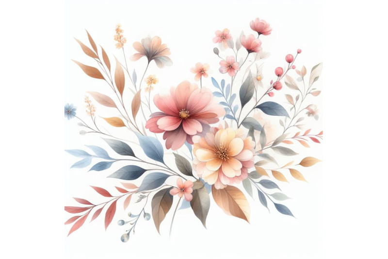 bundle-of-watercolor-illustration-flowers-in-simple-background