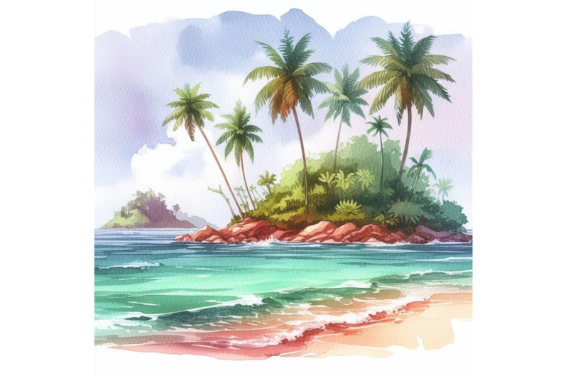 bundle-of-a-vector-drawing-represents-tropical-island-design