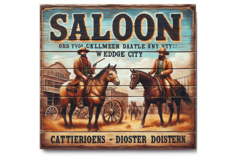 bundle-of-saloon-wooden-sign-vintage-retro-old-west-cattlemen-dodge-ci