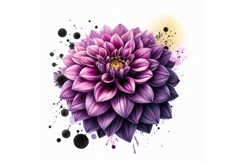 a-bundle-of-purple-dahlia-flower-isolated-on-white-background