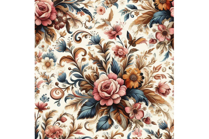 bundle-of-seamless-retro-floral-pattern