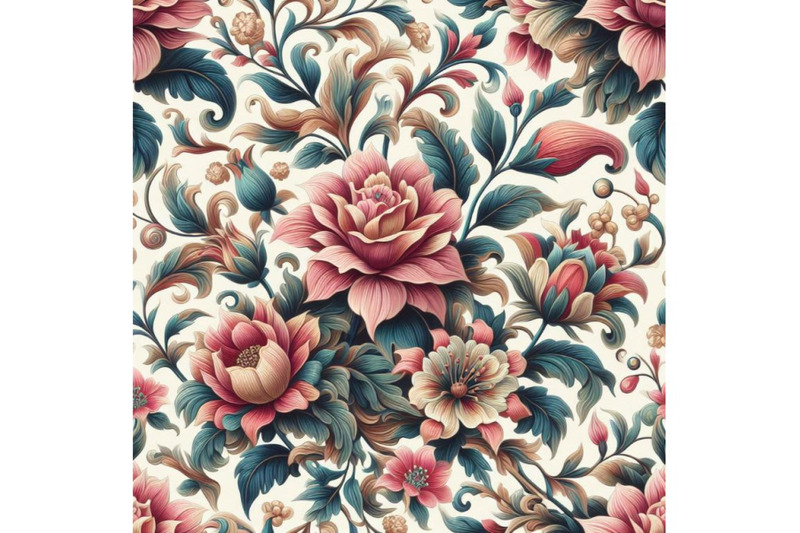 bundle-of-seamless-retro-floral-pattern