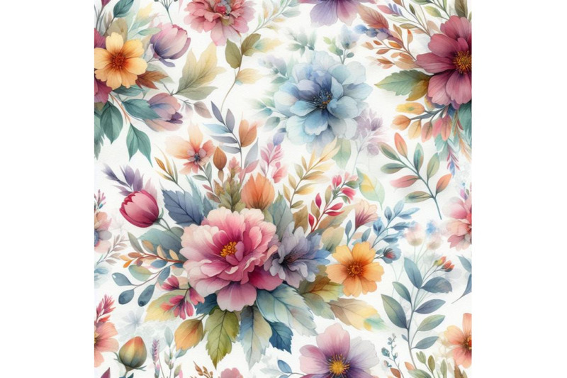 bundle-of-watercolor-floral-seamless-pattern-colorful-natural-illustr