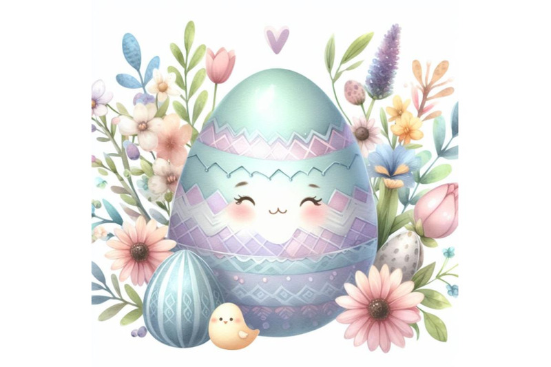 bundle-of-watercolor-cute-easter-egg