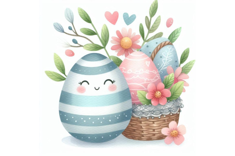 bundle-of-watercolor-cute-easter-egg