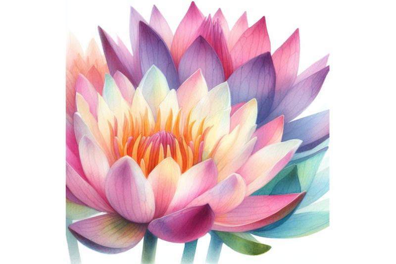 bundle-of-watercolor-beautiful-lotus