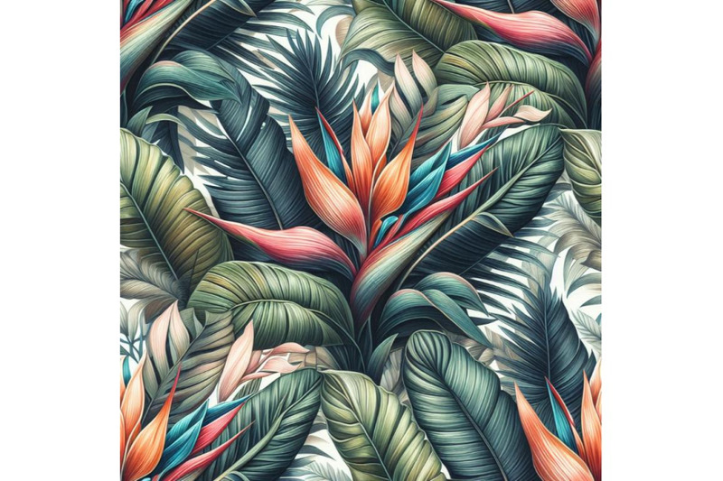 bundle-of-tropical-leaves-hand-drawn-seamless-pattern