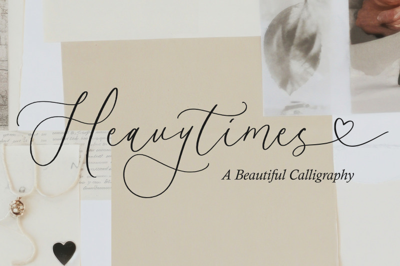 heavytimes-heart-amp-tail-beautiful-calligraphy-font