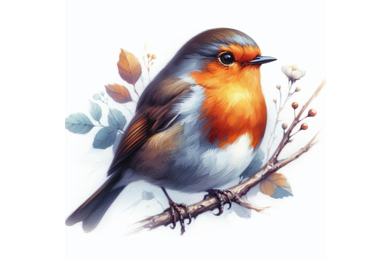 bundle-of-robin-watercolor-bird-illustration-hand-painted