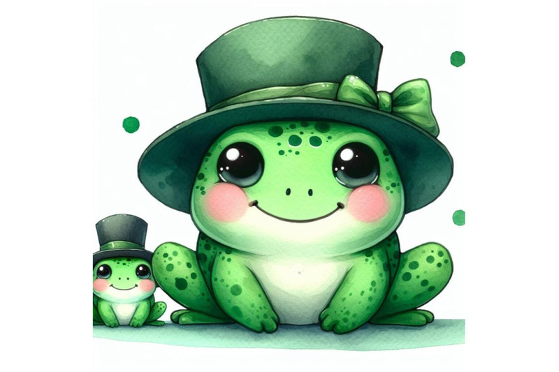 bundle-of-cute-green-frog-character