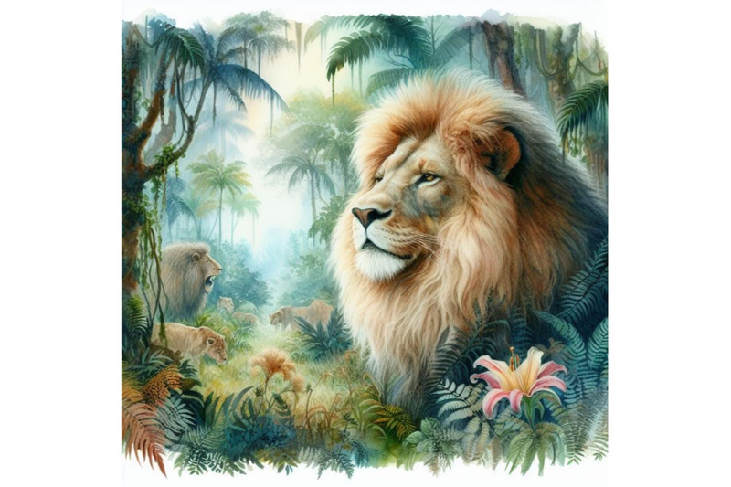 bundle-of-lion-in-the-deep-jungles