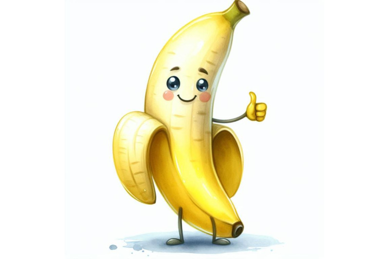 bundle-of-cartoon-banana-giving-thumbs-up