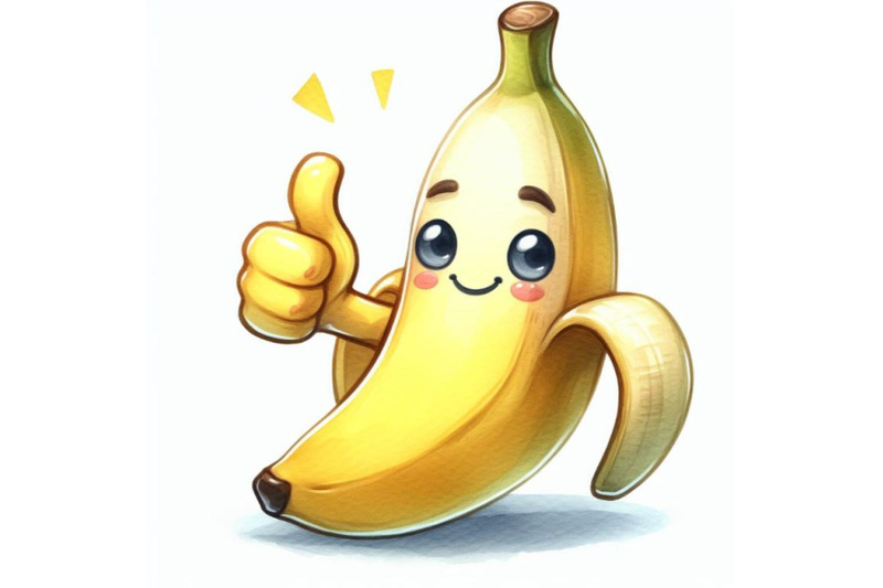 bundle-of-cartoon-banana-giving-thumbs-up