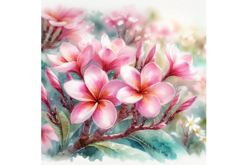 bundle-of-pink-plumeria-flower-in-garden