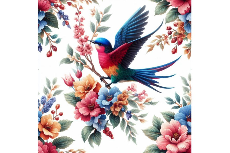 bundle-of-beautiful-vector-pattern-with-nice-watercolor-rosella-bird-p