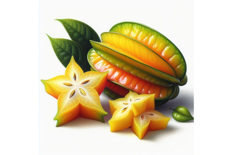 bundle-of-a-carambola-or-starfruit-and-slices