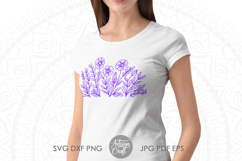 wildflower-svg-floral-border-line-art