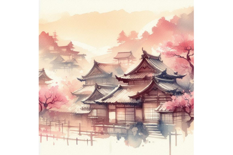 bundle-of-japan-traditional-sumi-e-painting