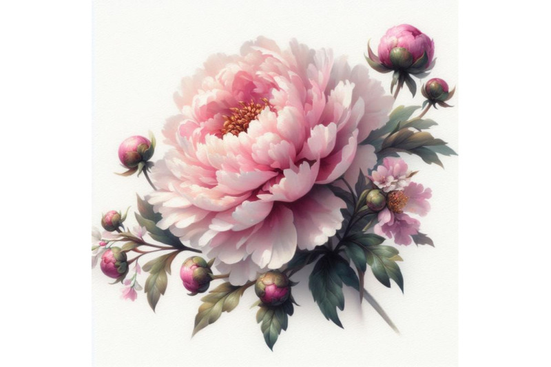 bundle-of-delicate-watercolor-pink-peony