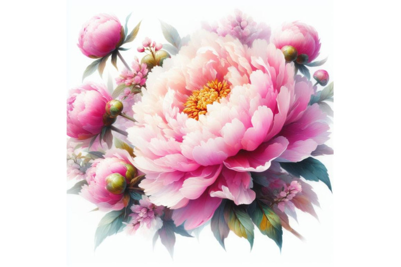 bundle-of-delicate-watercolor-pink-peony