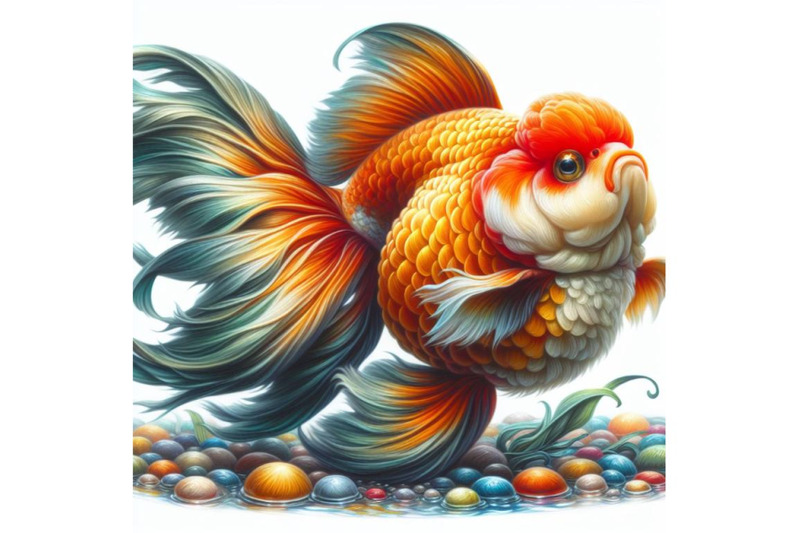 bundle-of-one-goldfish-isolated-on-a-white-background