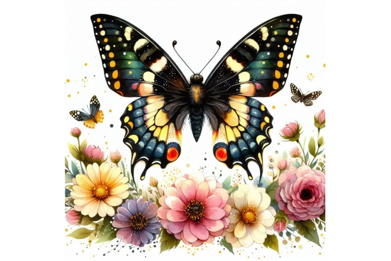 a-bundle-of-cute-butterfly-decorated-with-flowers