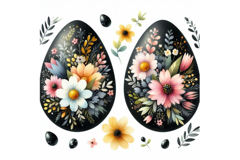 a-bundle-of-cute-easter-egg-decorated-with-flowers