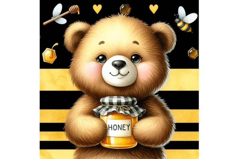 a-bundle-of-cute-bear-holding-honey-jar