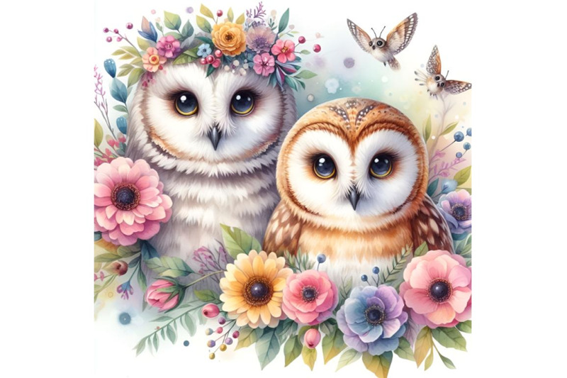 bundle-of-owl-with-flowers