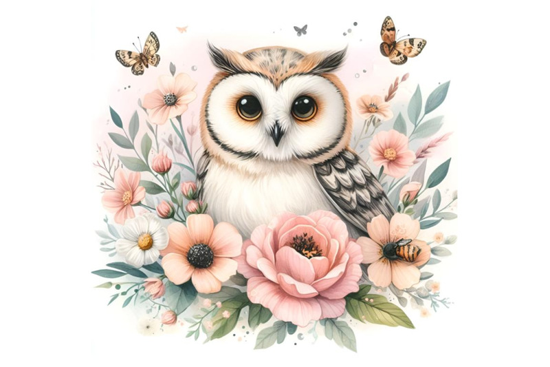 bundle-of-owl-with-flowers