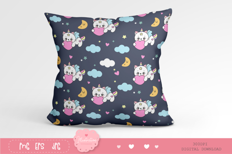 cat-seamless-pattern-kawaii-animal-kitten-digital-paper