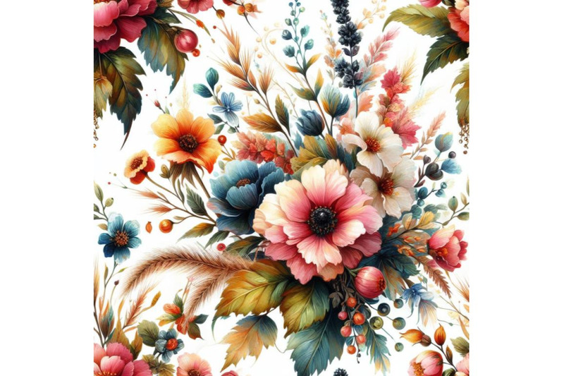 bundle-of-watercolor-floral-seamless-pattern-colorful-natural-illustr