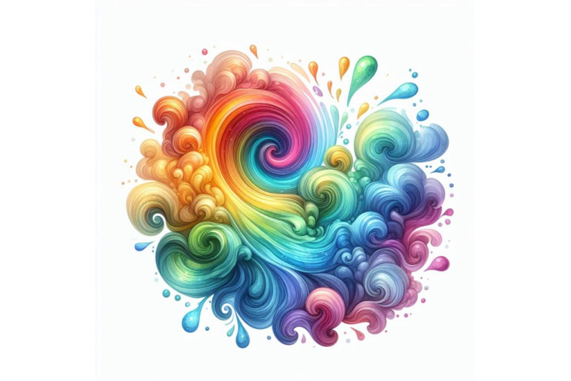 bundle-of-rainbow-liquid-forming-a-wave-ripple