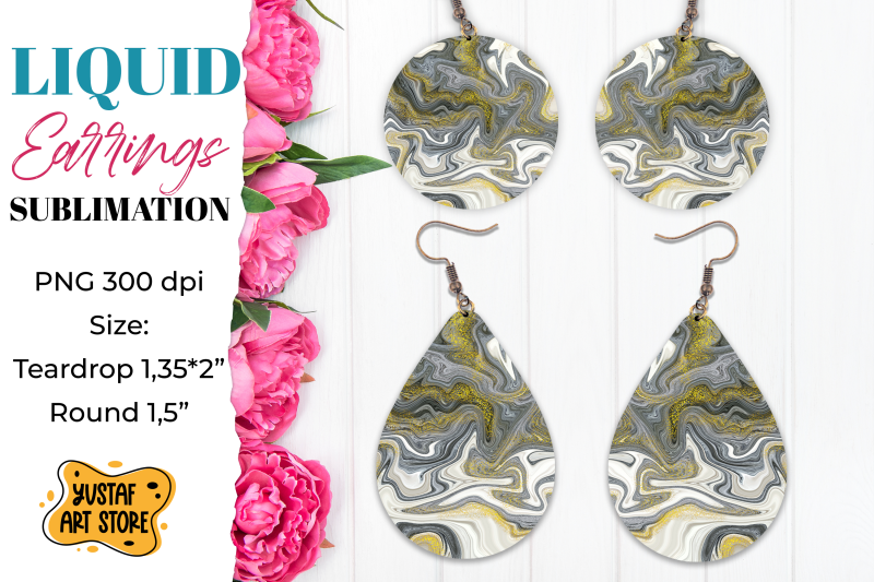 abstract-earrings-sublimation-teardrop-and-round