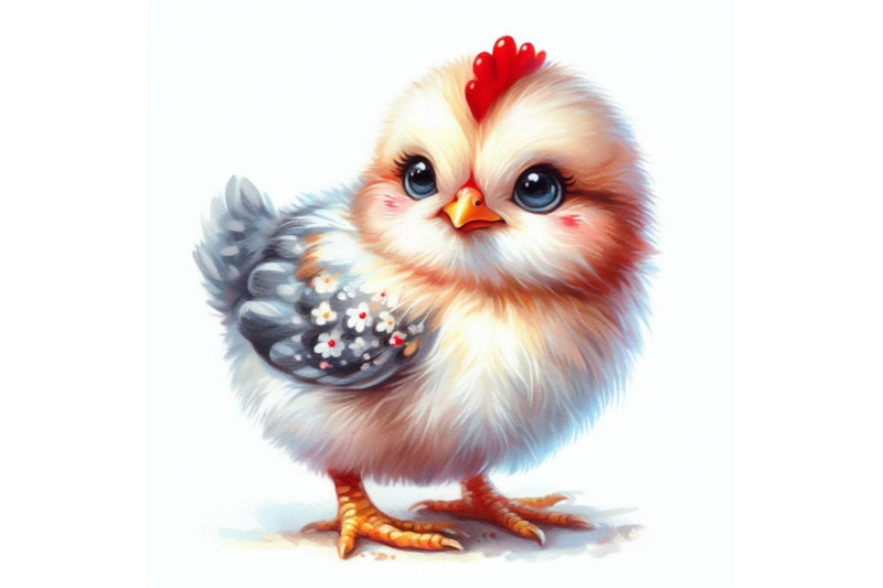 bundle-of-watercolor-cute-hen