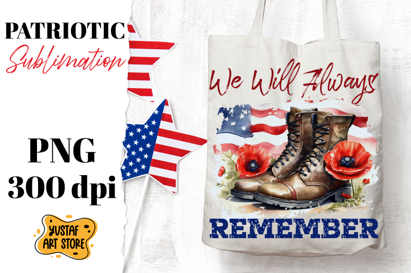 patriotic-sublimation-military-boots-and-poppy-flowers-png