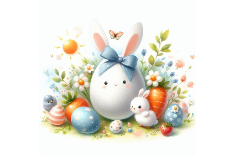 bundle-of-watercolor-cute-easter-egg