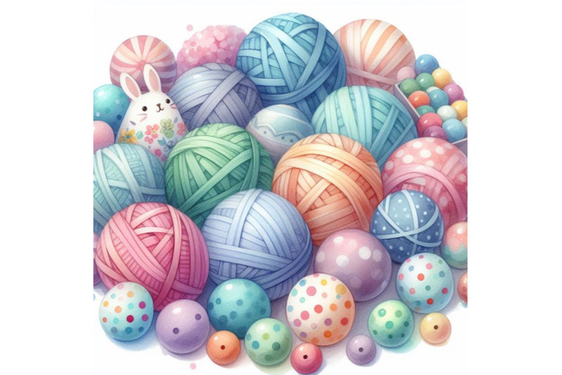 bundle-of-variety-size-colorful-big-and-small-cute-pastel-balls-yarn