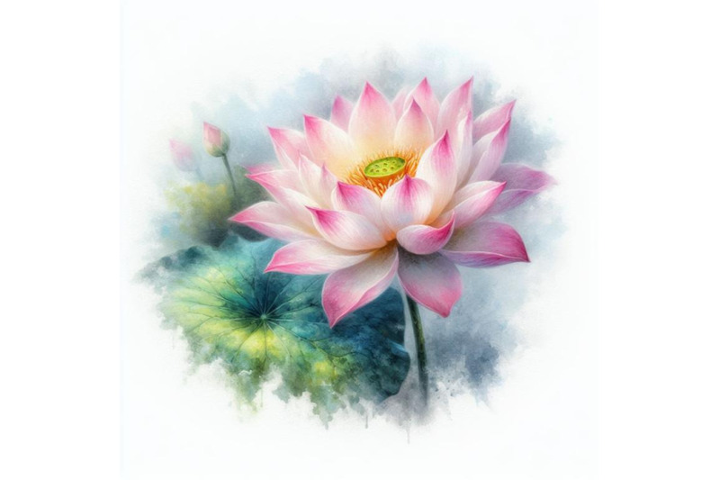 bundle-of-watercolor-beautiful-lotus