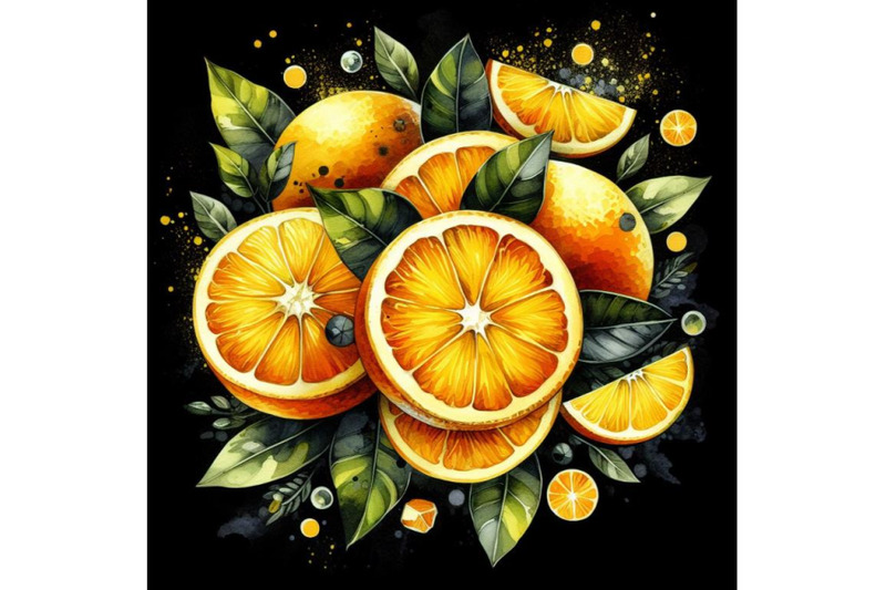 a-bundle-of-fresh-cut-orange-fruit-abstract-art