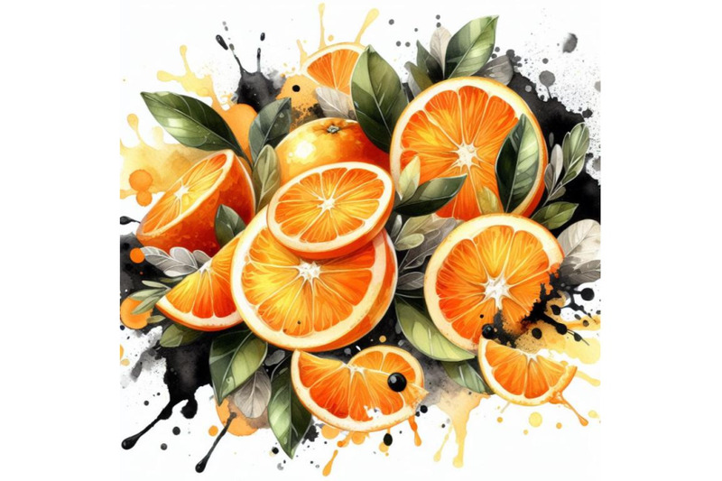 a-bundle-of-fresh-cut-orange-fruit-abstract-art