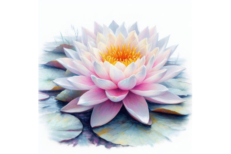 bundle-of-watercolor-beautiful-water-lily