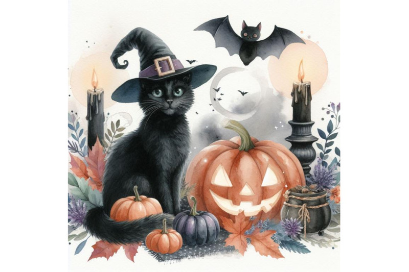 bundle-of-halloween-black-cat-pumpkin