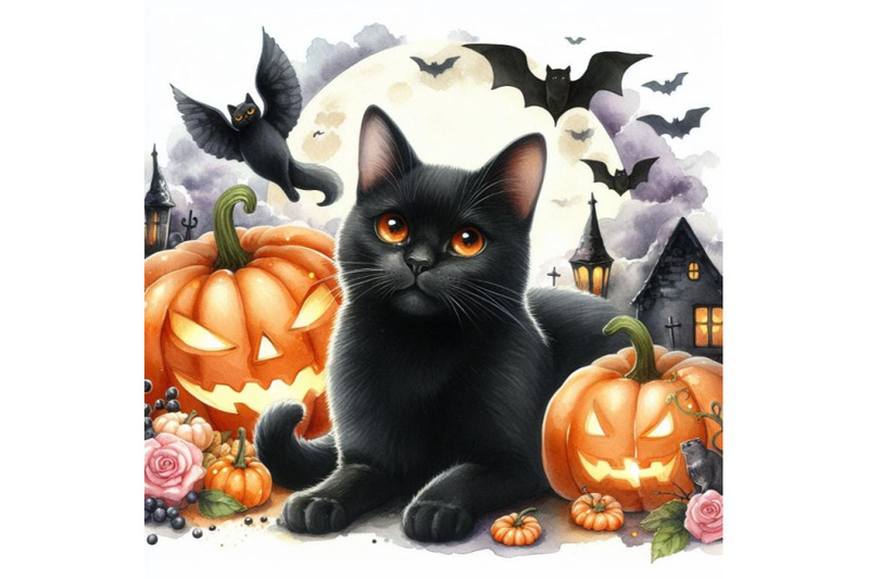 bundle-of-halloween-black-cat-pumpkin