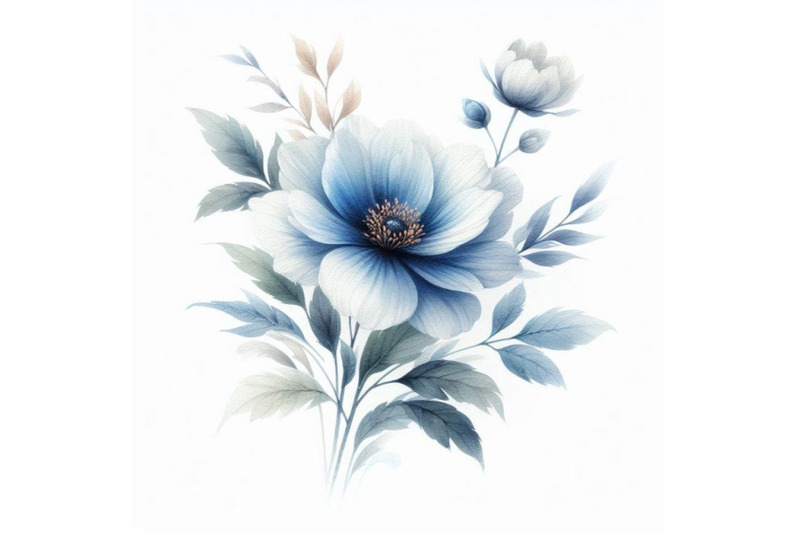 bundle-of-beautiful-blue-flower-on-white-background