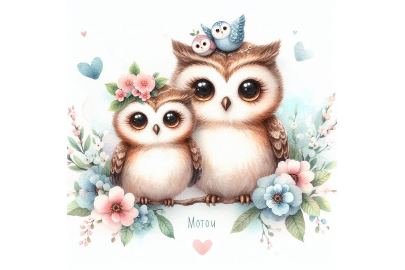 bundle-of-two-cute-owls-mothers-day